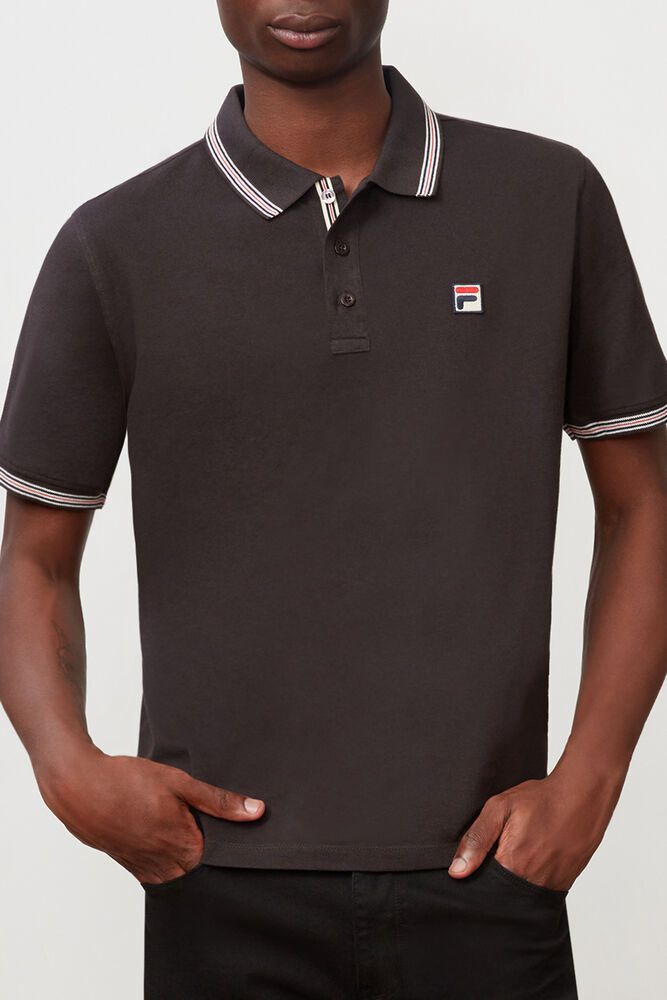 Fila Matcho 3 Polo Black - Mens - 74052HQRC